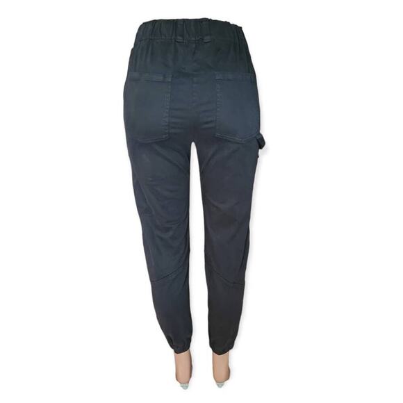 Young Fabulous & Broke Halsey Cargo Joggers Size Med Black Modal Elastic Waist - Picture 7 of 11